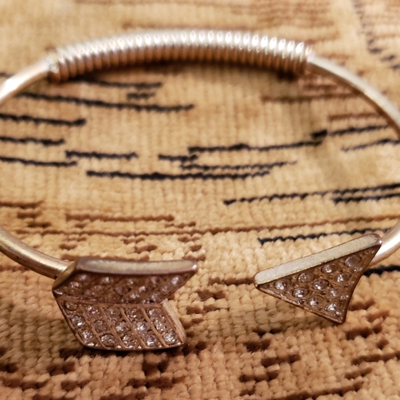 Silver Boho Arrow Rhinstone Bracelet - Picture 2 of 7